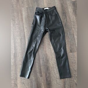 Abercrombie high rise skinny vegan leather pants